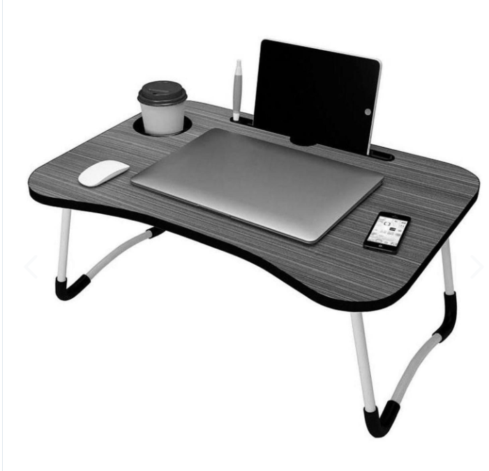 Bandeja Mesa Madera Notebook Negra